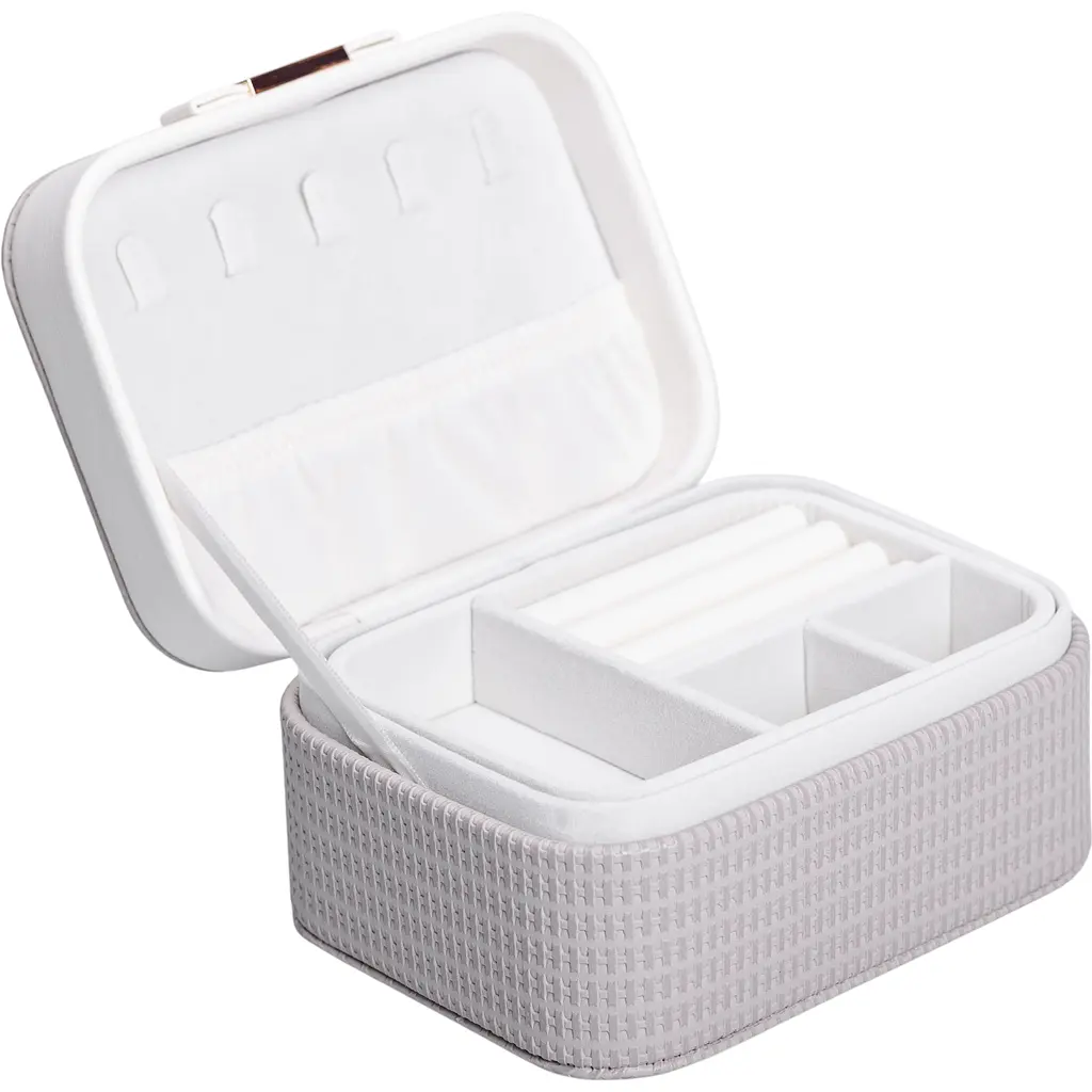 Шкатулка-органайзер для украшений Yiwu 15.5x11.5x8.5 см серая HP-5-37BE - фото 2