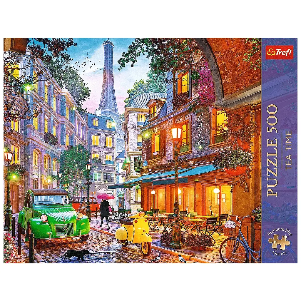Пазл Trefl Premium Plus Tea Time: Кафе на розі у Парижі 500 елементів (5900511376142) - фото 3