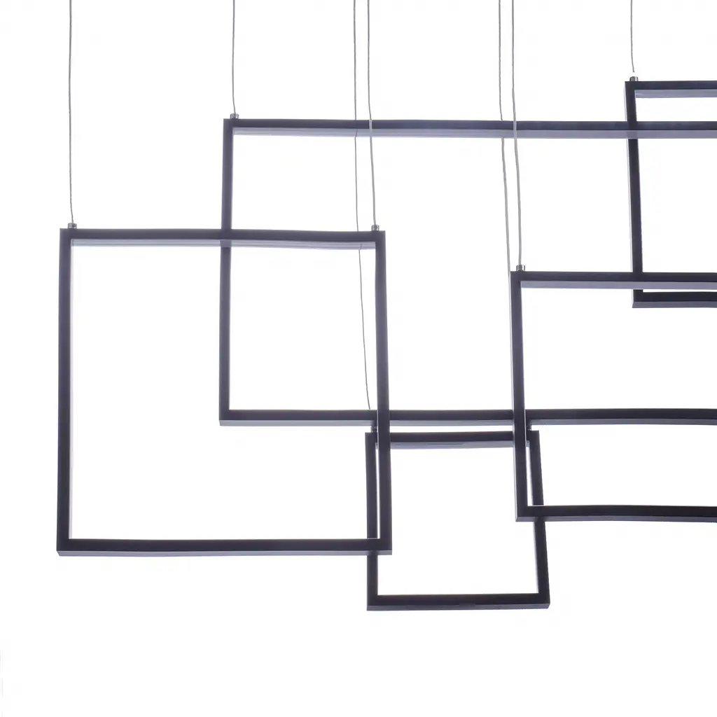 Світильник стельовий Brille підвісний світлодіодний сучасний BL-551S/120W WW BK - фото 2