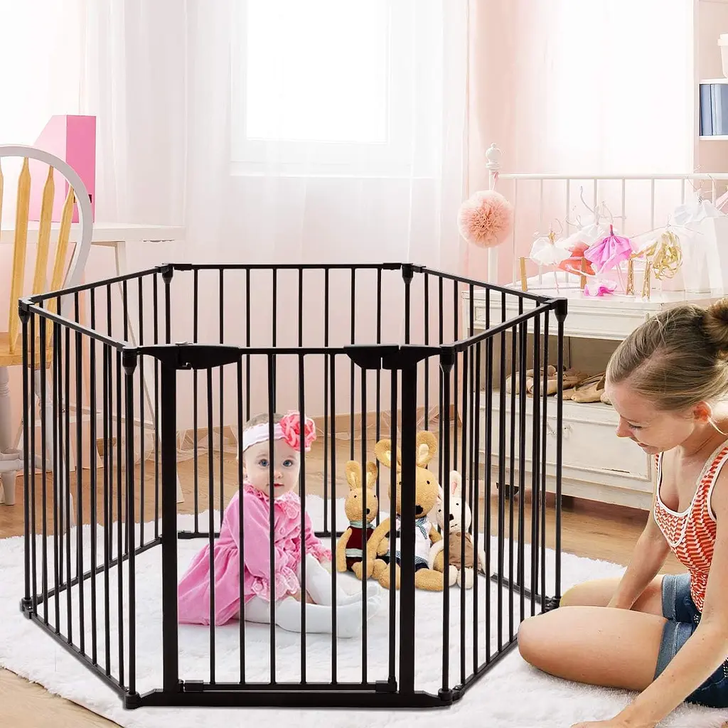 Розбірний вольєр-манеж для собак і цуценят OYPLA Pets Black - фото 4