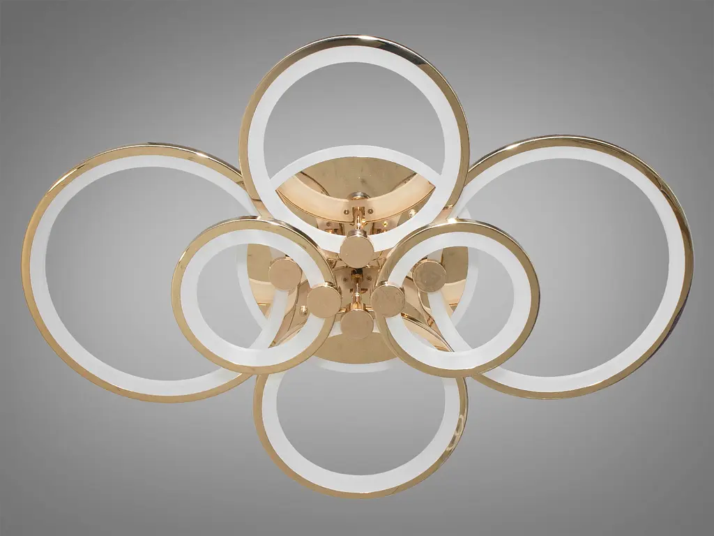 LED-люстра с диммером и цветной подсветкой, цвет хром, 135W - фото 2