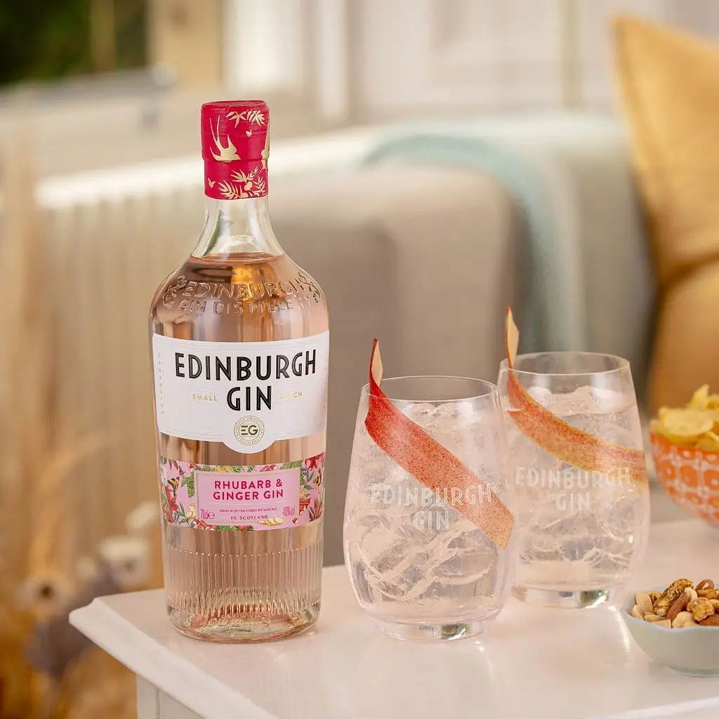 Джин Edinburgh Gin Rhubarb & Ginger 40% 0.7 л - фото 4