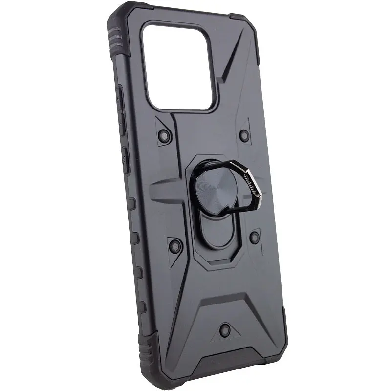 Ударостійкий чохол Pathfinder Ring для Xiaomi Redmi 10C / Poco C40 Чорний / Black - фото 2