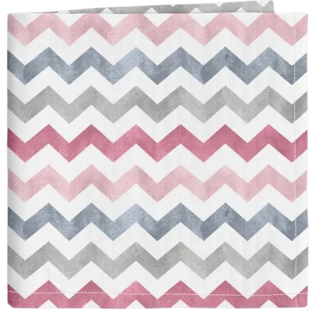 Муслінова пелюшка Cosas Zigzag CS1 110х150 см біло-рожева (MuslinDiapers_PinkZigzag_110x150)
