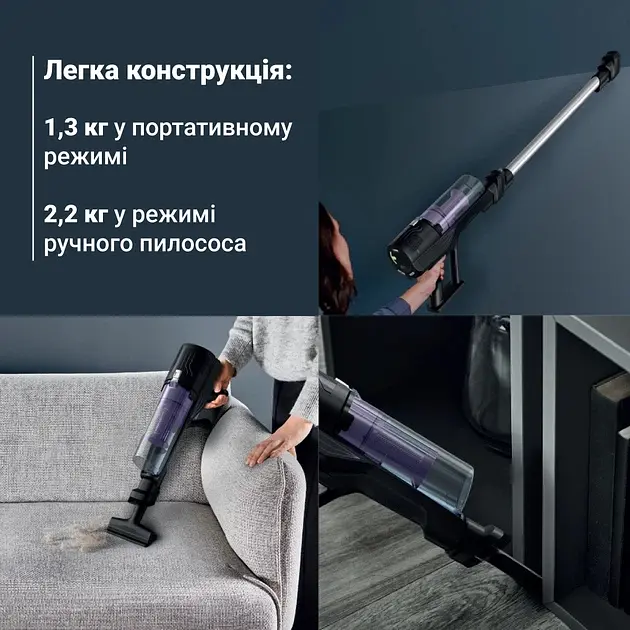 Пилосос Rowenta безпровідний X-PERT 5.80, 150 Вт чорний (RH5A31E0) - фото 6