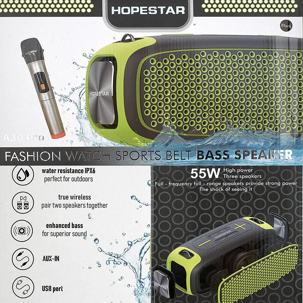Портативна Bluetooth-колонка Hopestar A30 Pro Чорний - фото 3