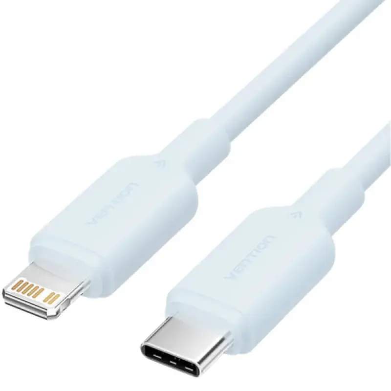 Дата кабель USB-C to Lightning 1.0m PD27W PVC blue Vention (LAKSF)