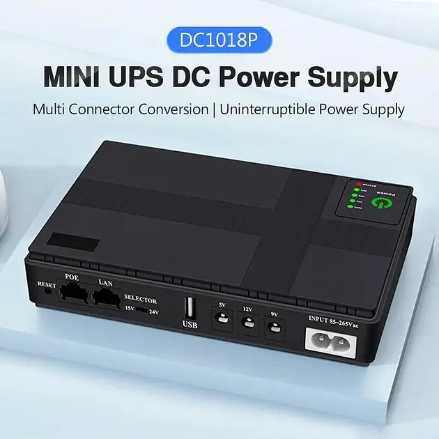 Бесперебойник UPS для WI-Fi роутера 10400maH поддерживает 5/9/12V (до 10 часов работы) - фото 9