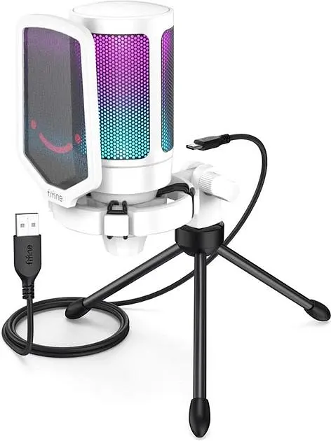 Мікрофон Fifine A6VW RGB Ampligame White (A6VW) - фото 2
