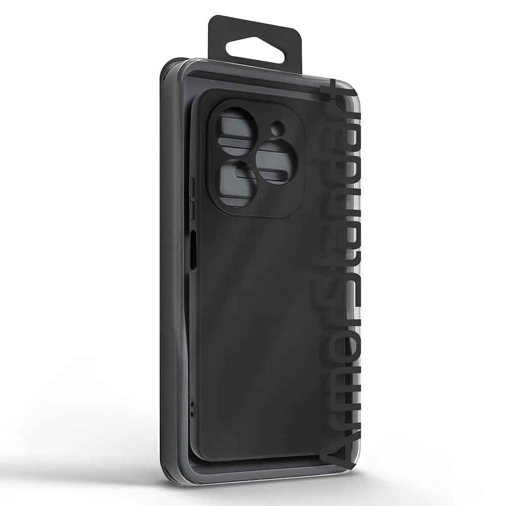 Чехол-накладка для смартфона TECNO Spark 20 Pro 4G (KJ6) противоударный, силиконовый, термополиуретановый (ТПУ), с защитой камеры и корпуса, черный, защита всего корпуса, ArmorStandart (ARM74402) - фото 5