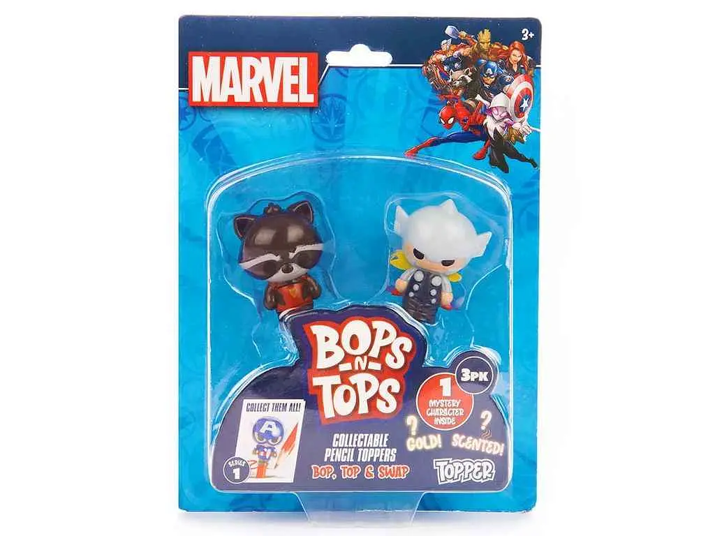 Набір фігурок SAMBRO Bop n Tops топерів колекційних Марвел (3 фігурки, асорті)
