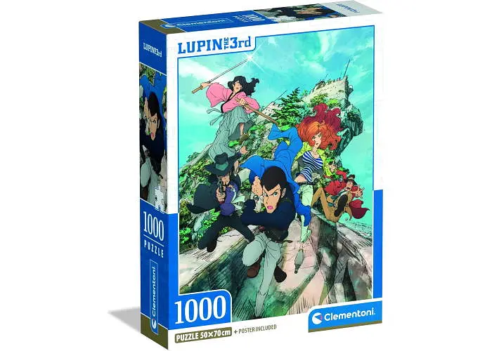Пазл Clementoni Втеча з героями аніме Люпен 3 (Lupin III Puzzle - 1000 pcs.), 1000 ел. (37068)