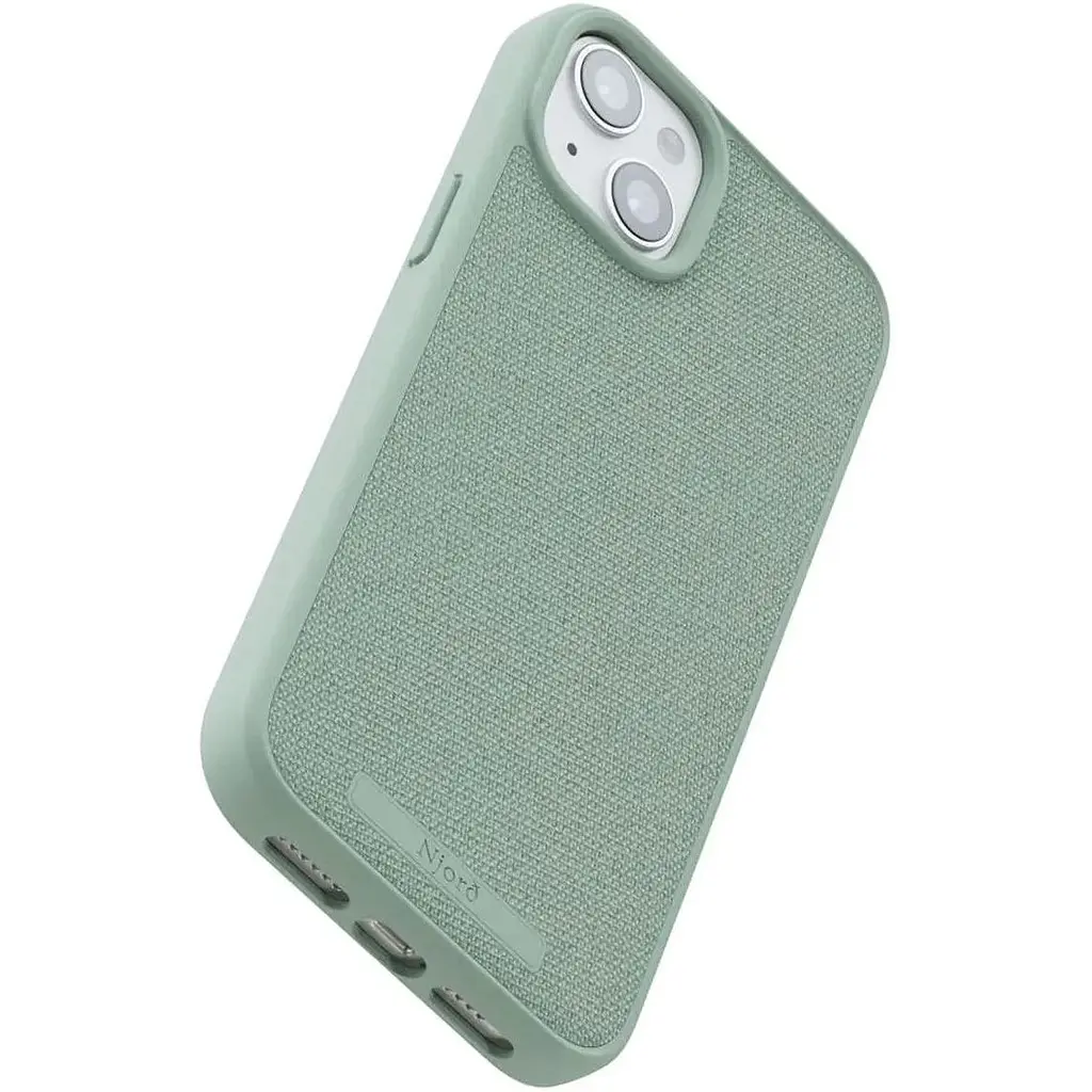 Чехол-накладка Njord Fabric MagSafe Case Turquoise для iPhone 15 (NA51FA13) - фото 5