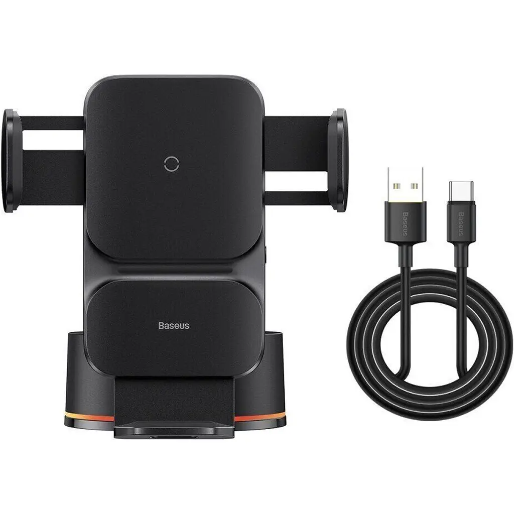 Автодержатель Baseus Wisdom Auto Alignment Car Mount 15W с беспроводной зарядкой Black [CGZX000101] [113778] - фото 6