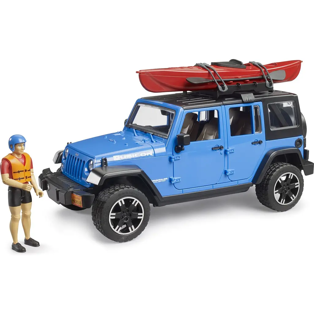 Ігровий набір Bruder Автомобіль Jeep Wrangler Rubicon Unlimited з каяком та фігуркою 1:16 (02529) - фото 7
