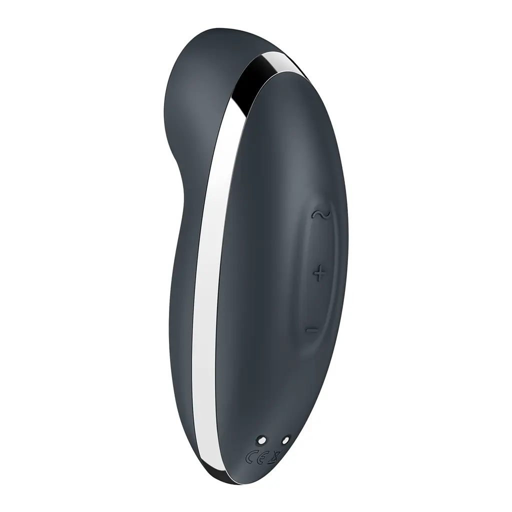 Вібростимулятор-пульсатор Satisfyer Tap & Climax 2 Grey, ефект постукування пальцем - фото 5