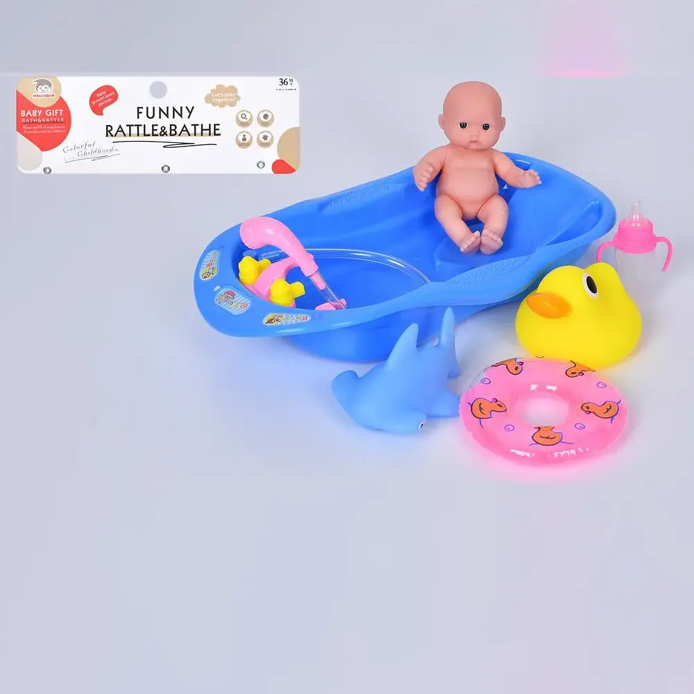 Пупс в ванне, BLS69-2, с аксессуарами (в ассортименте) - фото 2