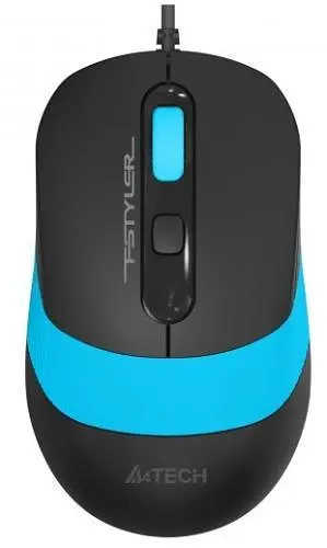 Миша A4Tech Fstyler FM10S 1600dpi чорний+синій, USB, безшумна
