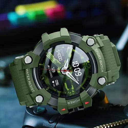 Смарт-часы Skmei S231 силиконовый ремешок Army Green (16695) - фото 3