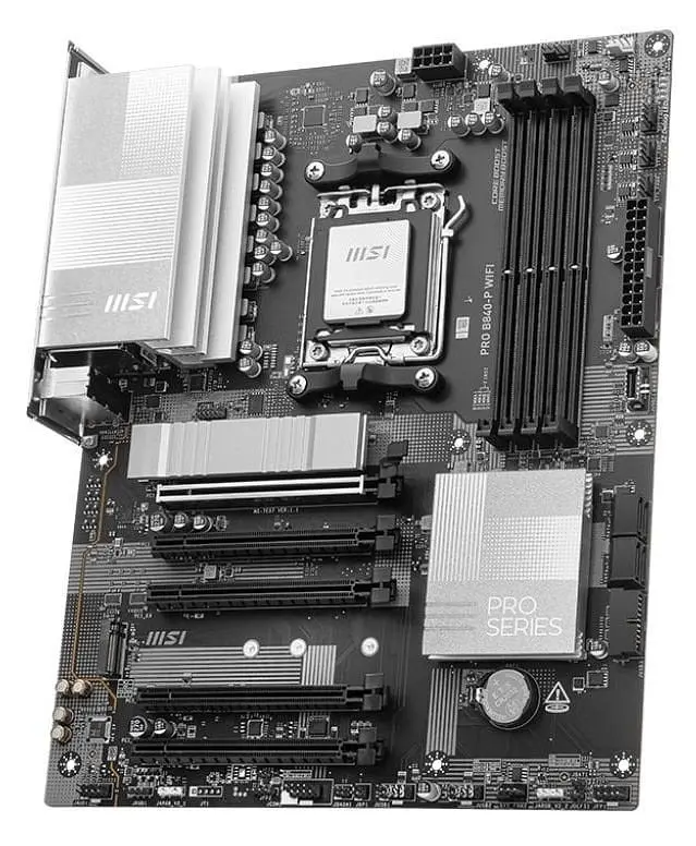 Материнська плата AM5 MSI PRO B840-P WIFI, B840, 4xDDR5, Int.Video (CPU), 4xSATA3, 2xM.2, 1xPCI-E 4.0x16, 4xPCI-E 3.0x16, ALC895, Real 2 5.4, 7xUSB 3.2/8xUSB 2.0, HDMI, ATX - фото 4