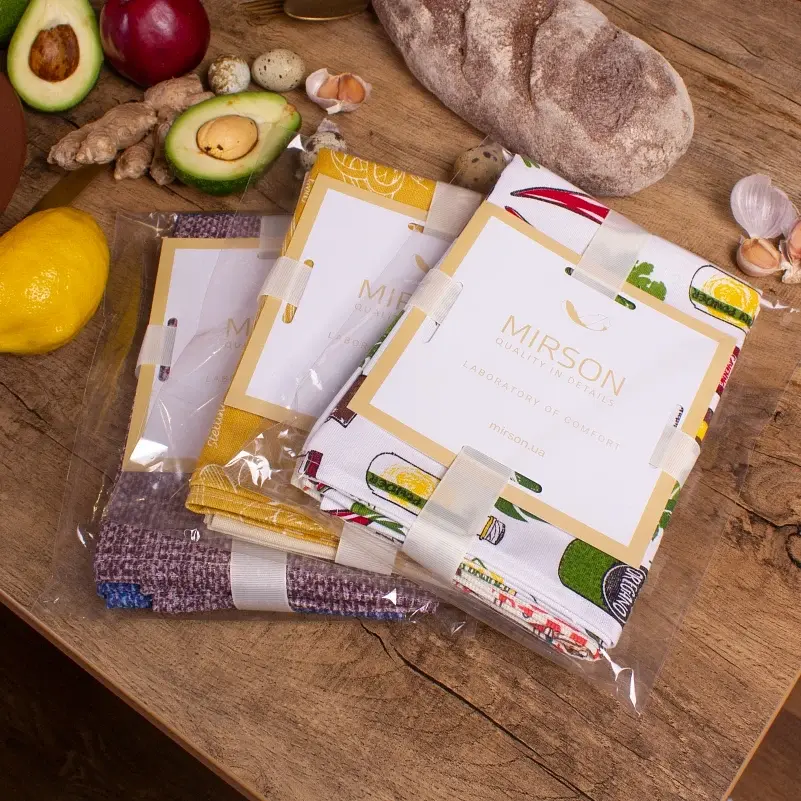 Полотенце вафельное MirSon №504 Waffle Salad flowers 50х30 см (2200006723448) - фото 4