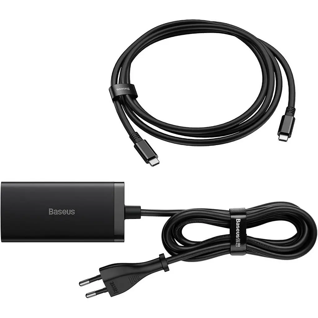 Мережевий зарядний пристрій Baseus GaN5 Pro Desktop Fast Charger 67W Black + Cable USB-C (CCGP110201) [96289] - фото 3
