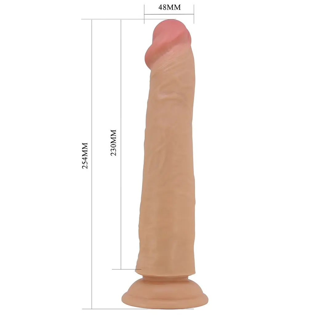 Фалоімітатор Sliding Skin Sharife 10" 25.4 см тілесний - фото 4