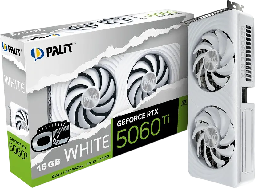 Відеокарта GeForce RTX 5060 Ti 16GB Palit White OC (NE7506TU19T1-GB2061M) - фото 4