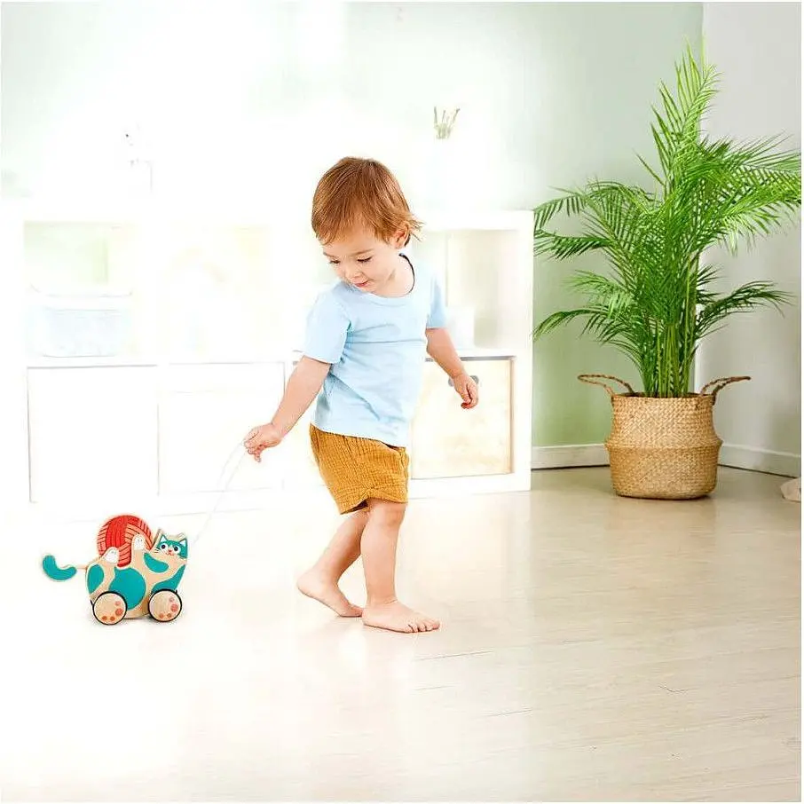 Деревянная каталка Hape Котенок (E0366) - фото 4