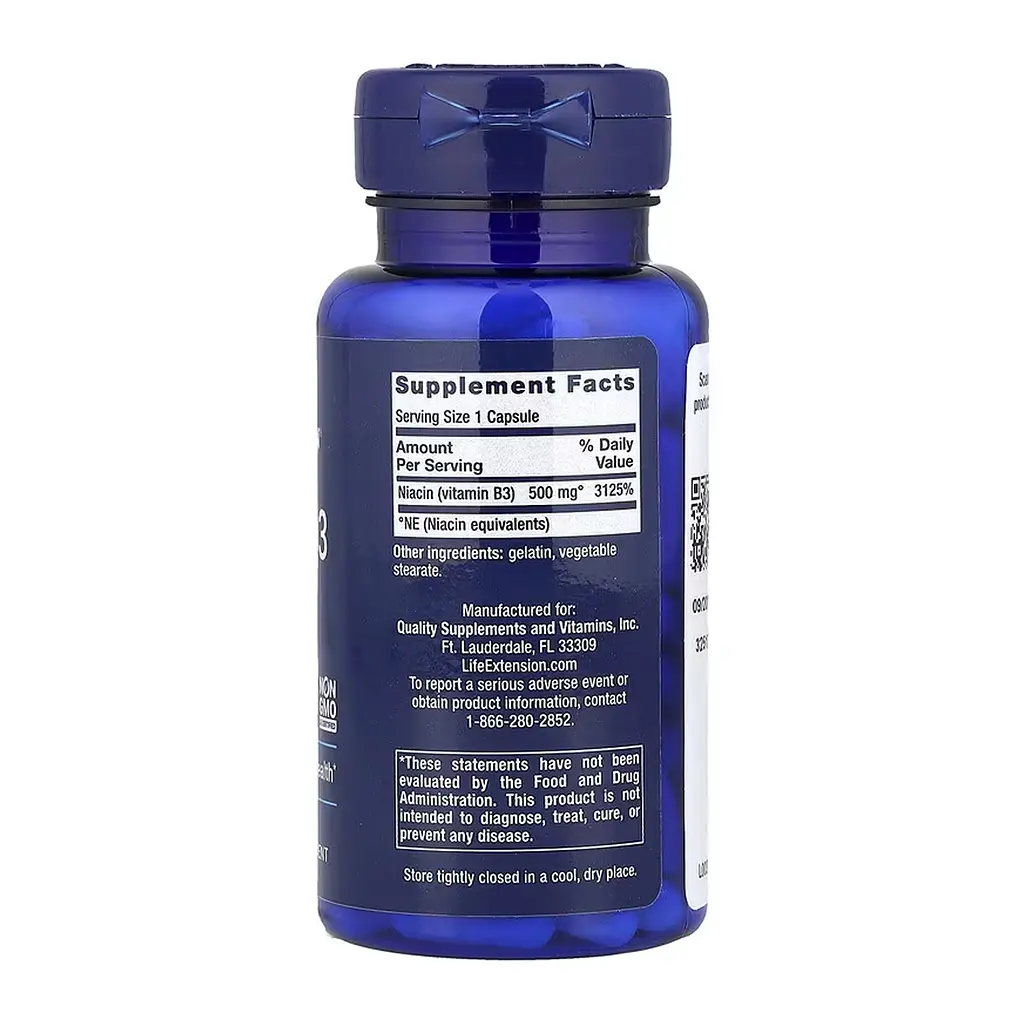 Vitamin B3 Niacin 500 mg - 100 caps - фото 2