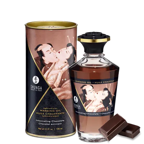 Збуджувальна масажна олія Shunga Aphrodisiac Warming Oil, 100 мл (темний шоколад)