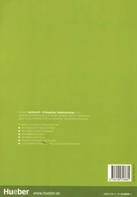 Zertifikat B1 - Prufungsziele, Testbeschreibung: Deutschprüfung für Jugendliche und Erwachsene. Deutsch als Fremdsprache - фото 2