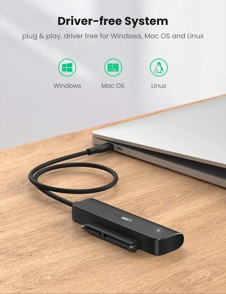 Перехідник Ugreen CM321 USB-C 3.0 to 2.5-Inch SATA Converter 50cm (UGR-70610) - фото 4