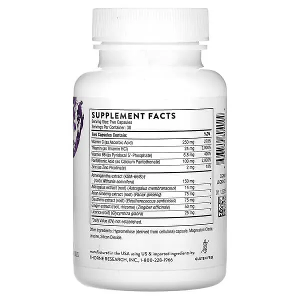 Ашваганда Stress Balance 60 Capsules Thorne vit0006530 - фото 2