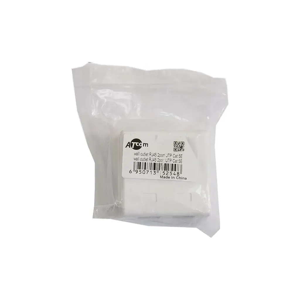 Комп'ютерна розетка Atcom RJ45 x2 UTP cat.6 (60252) - фото 2