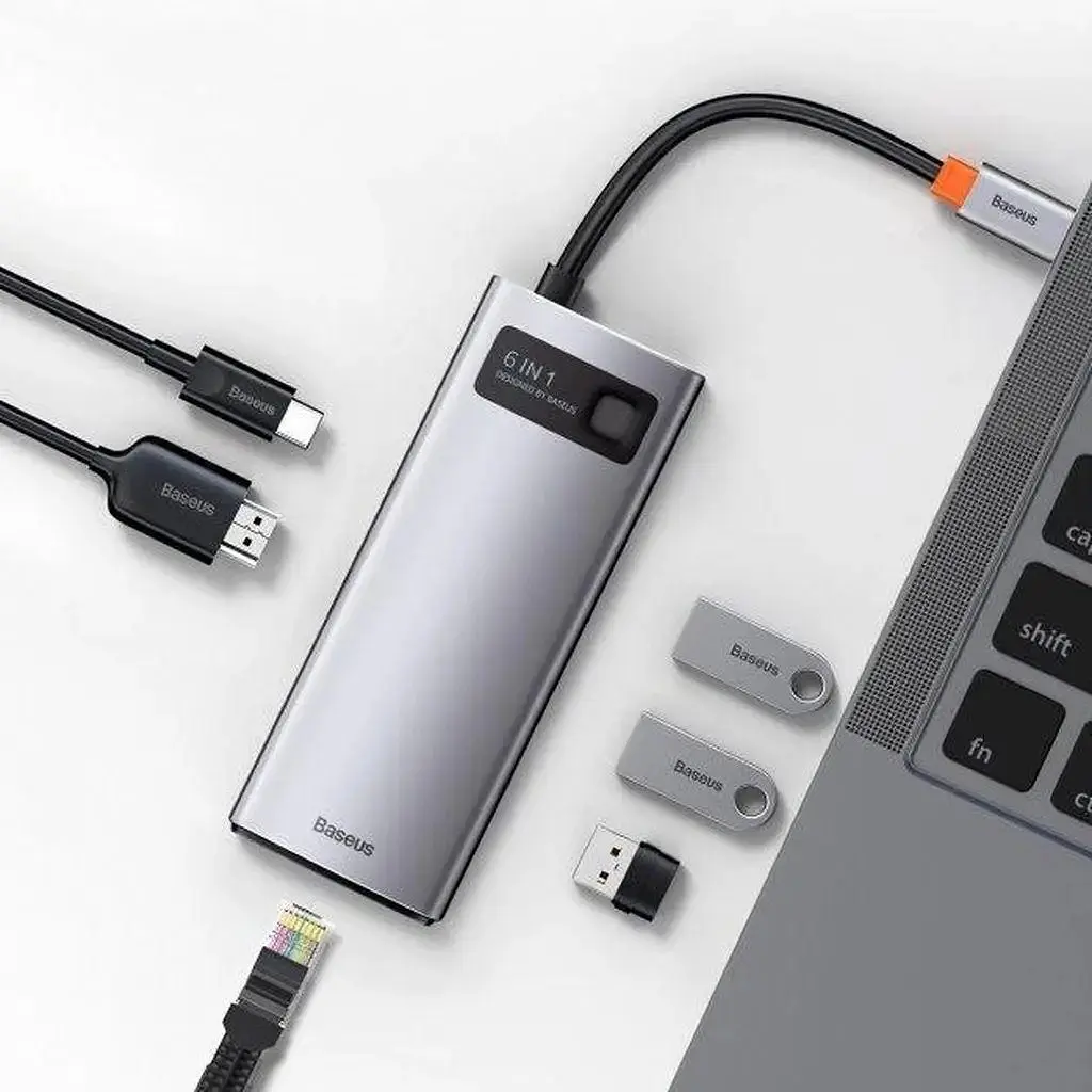 Usb-хаб (адаптер) Baseus Metal Gleam Series 8-in-1 Type-C to HDMI+Usb WKWG050013 - фото 3