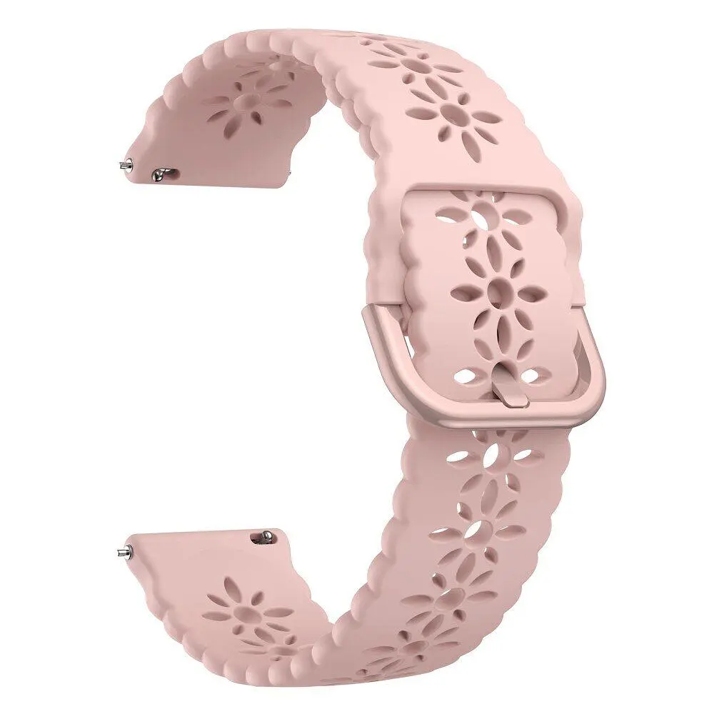 Ремешок Flower для Xiaomi Ticwatch C2 TicWatch E TicWatch S2 Mobvoi TicWatch C2 - розовый ширина крепления 20мм силикон Watchbands (W32-3WB39660066) - фото 2