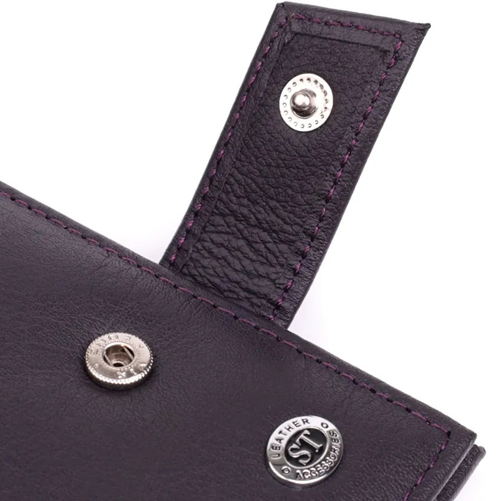 Компактний жіночий гаманець із натуральної шкіри ST Leather 22855 коричневий - фото 5