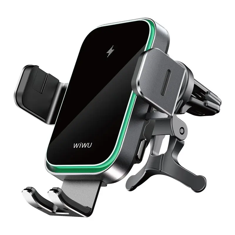 Автотримач для телефона з БЗП WIWU FREELANDER Car Wireless Charger CH-313 Black (6976195097351) - фото 6