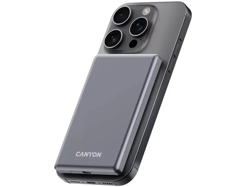 Зовнішній акумулятор (Power Bank) Canyon OnCharge 505 slim 5000mAh 20W Dark Grey (CNS-CPB505DG) - фото 6