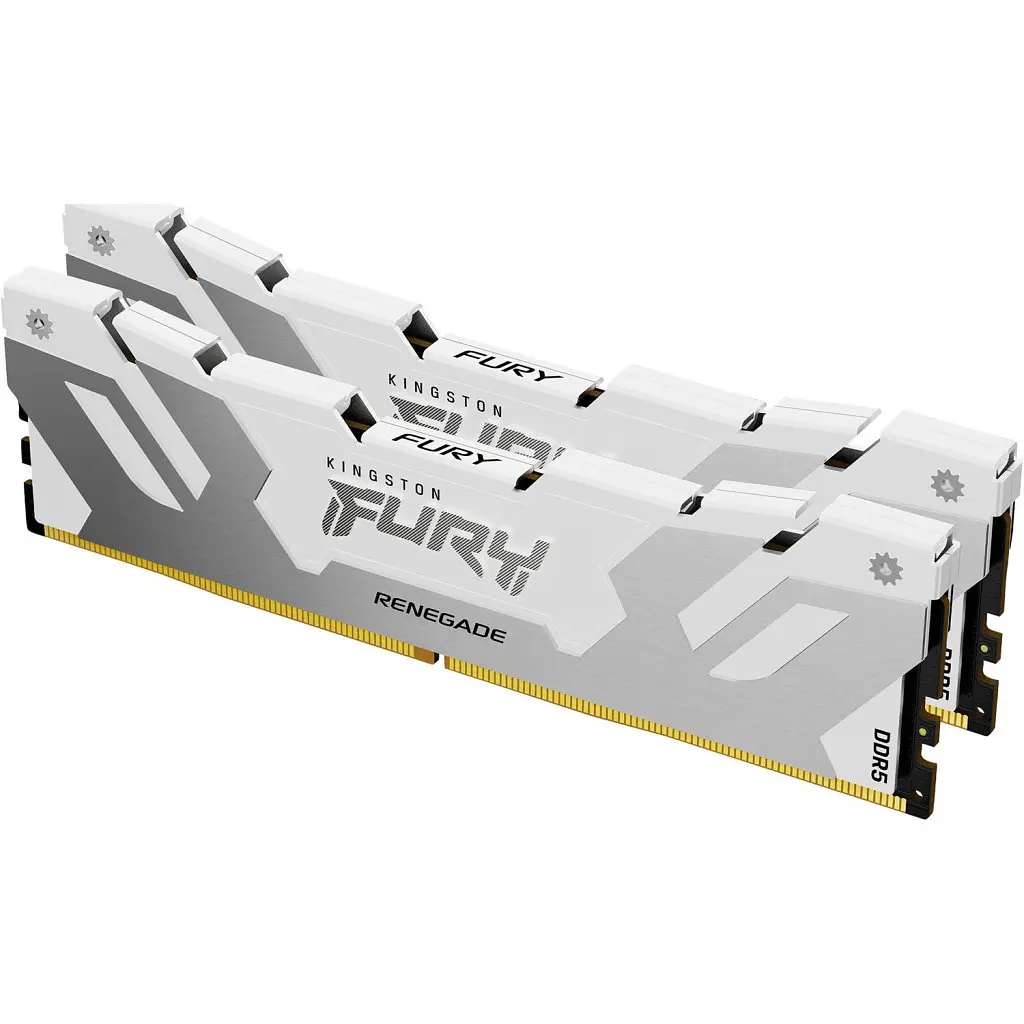 Модуль пам'яті для комп'ютера DDR5 64GB (2x32GB) 6400 MHz Renegade White XMP Kingston Fury (ex.HyperX) (KF564C32RWK2-64) - фото 2