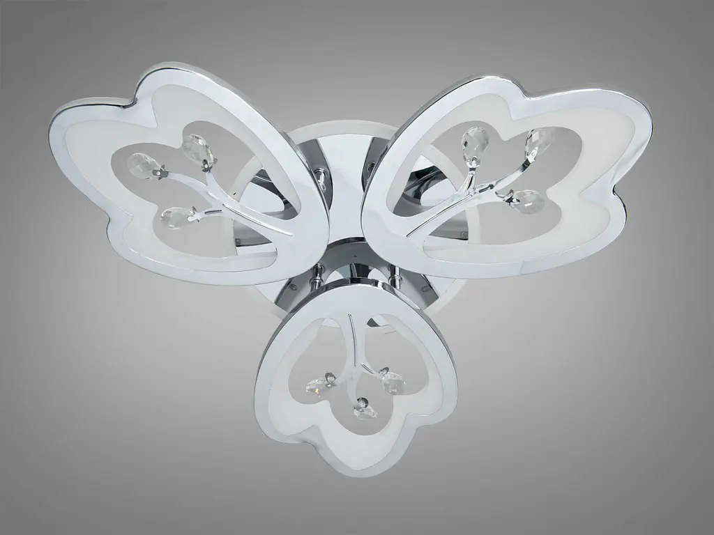 Стельова LED люстра Diasha 8148/3HR LED 3color хром 60Вт пульт димер - фото 4