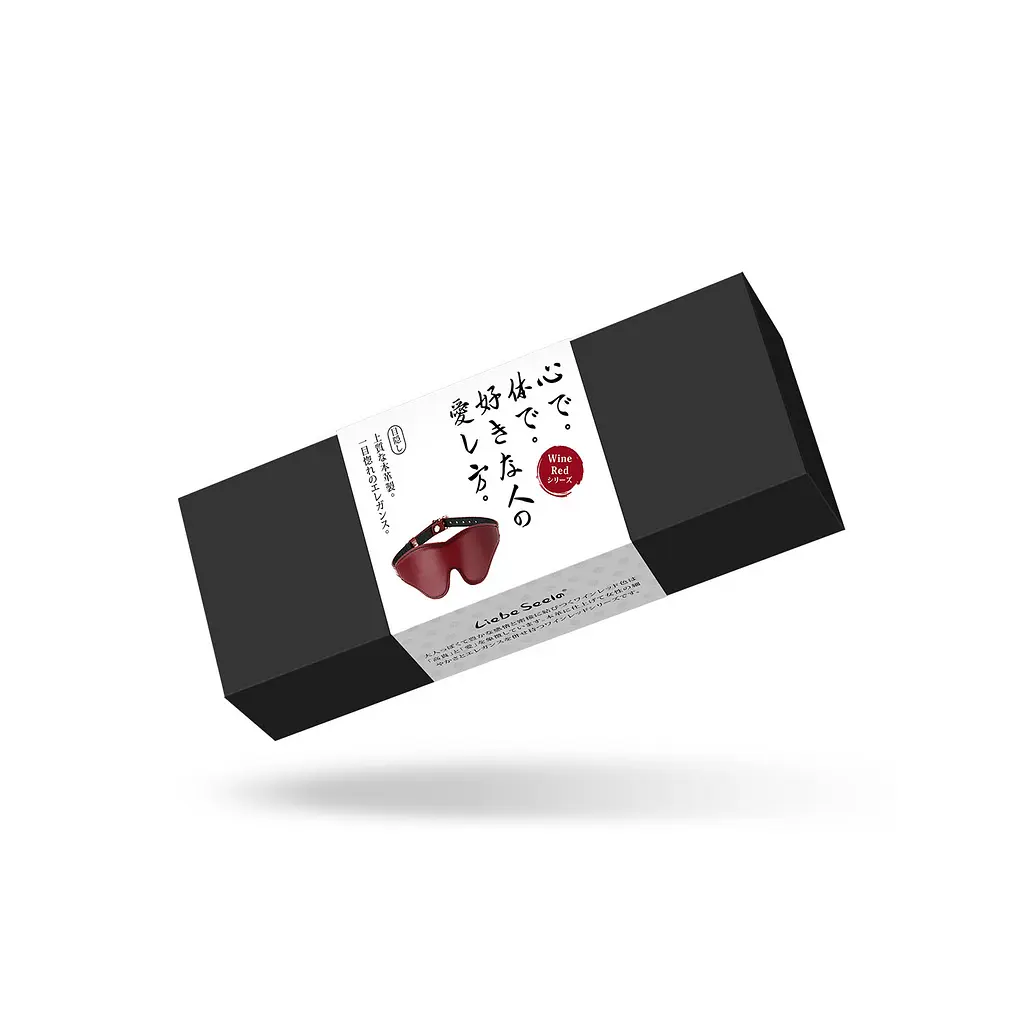 Маска на очі Liebe Seele Wine Red Leather Blindfold бордовий - фото 2