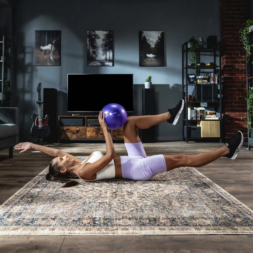 Фитбол Hop-Sport 25 см фиолетовый - фото 4