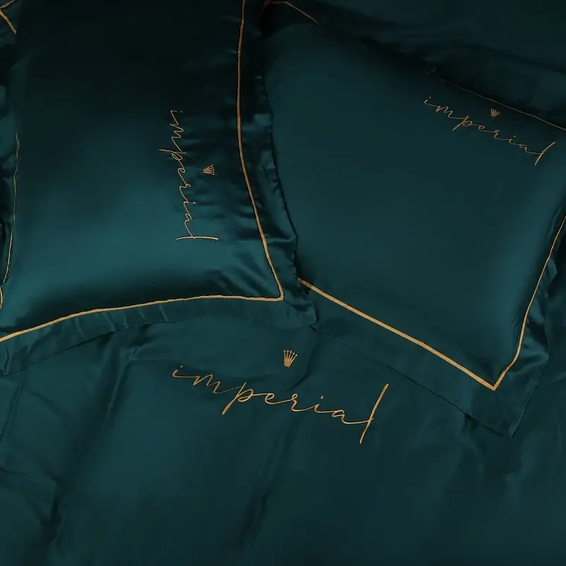 Комплект постільної білизни MirSon Imperial Tencel №07 Emerald 143x210 см (2200010755770) - фото 5