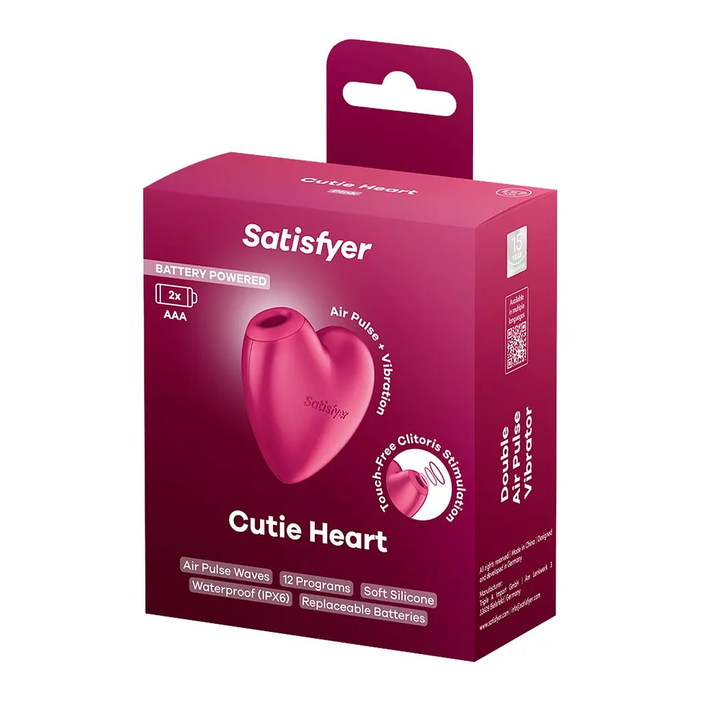 Стимулятор Satisfyer Cutie Heart Battery Series Вакуумний -серце з вібрацією - фото 7