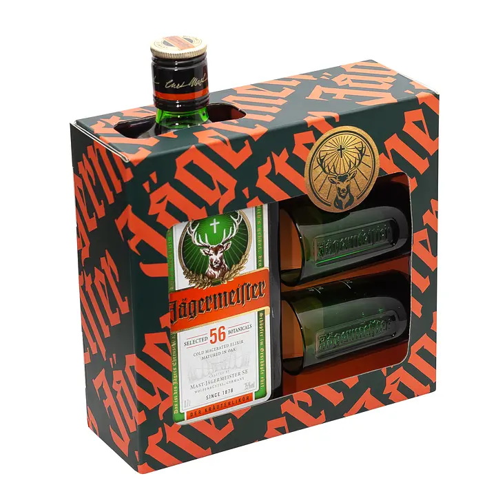 Набір: Лікер Jagermeister 35% 0.7 л з двома шотами баугауз 40 мл (642934) - фото 3