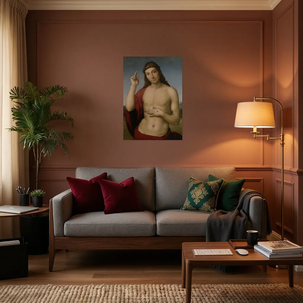 Інтер'єрна картина Благословення Христа, Рафаель, Raphael Santi, Christ Blessing , релігійний декор, 60×43 см (id6957) - фото 4