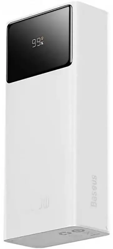 Портативная батарея Baseus Star-Lord Digital Display Fast Charge 22.5W 30000mAh White - фото 2