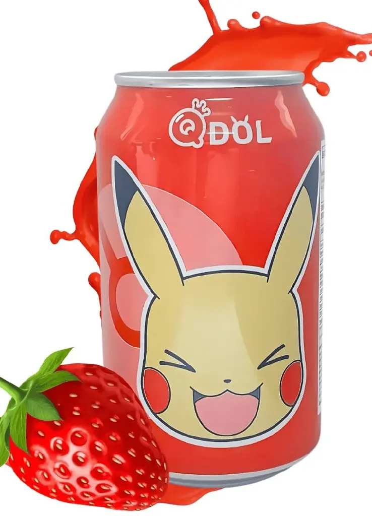 Газований напій Qdol Pokemon Strawberry Pikachu 330 мл - фото 2
